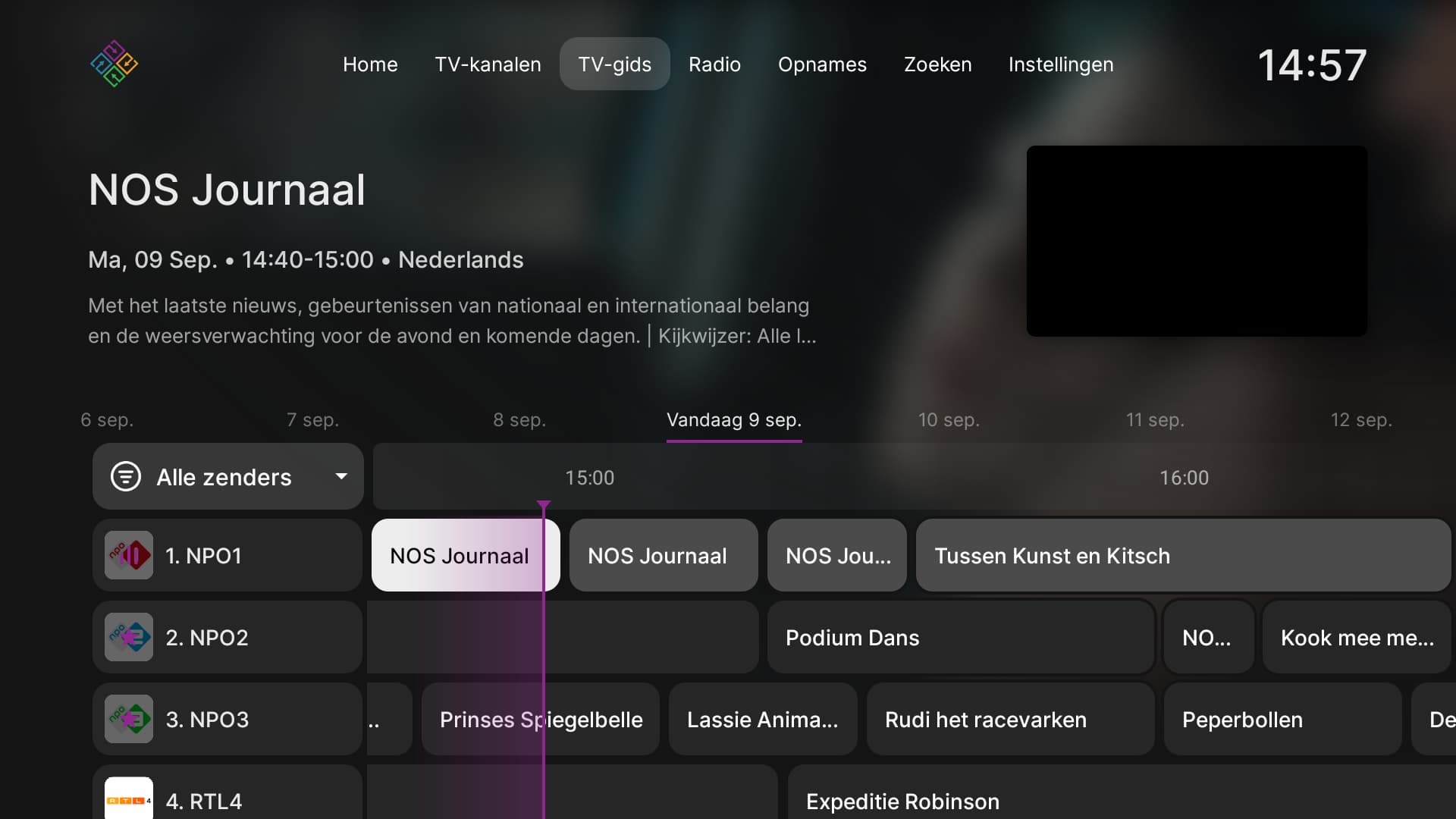 IPTV Nederland app screenshot